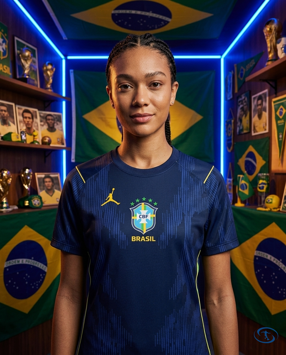 Camisa Brasil Away II 2026/27 Torcedor Nike Feminina - Azul - Front View | Sant Sport