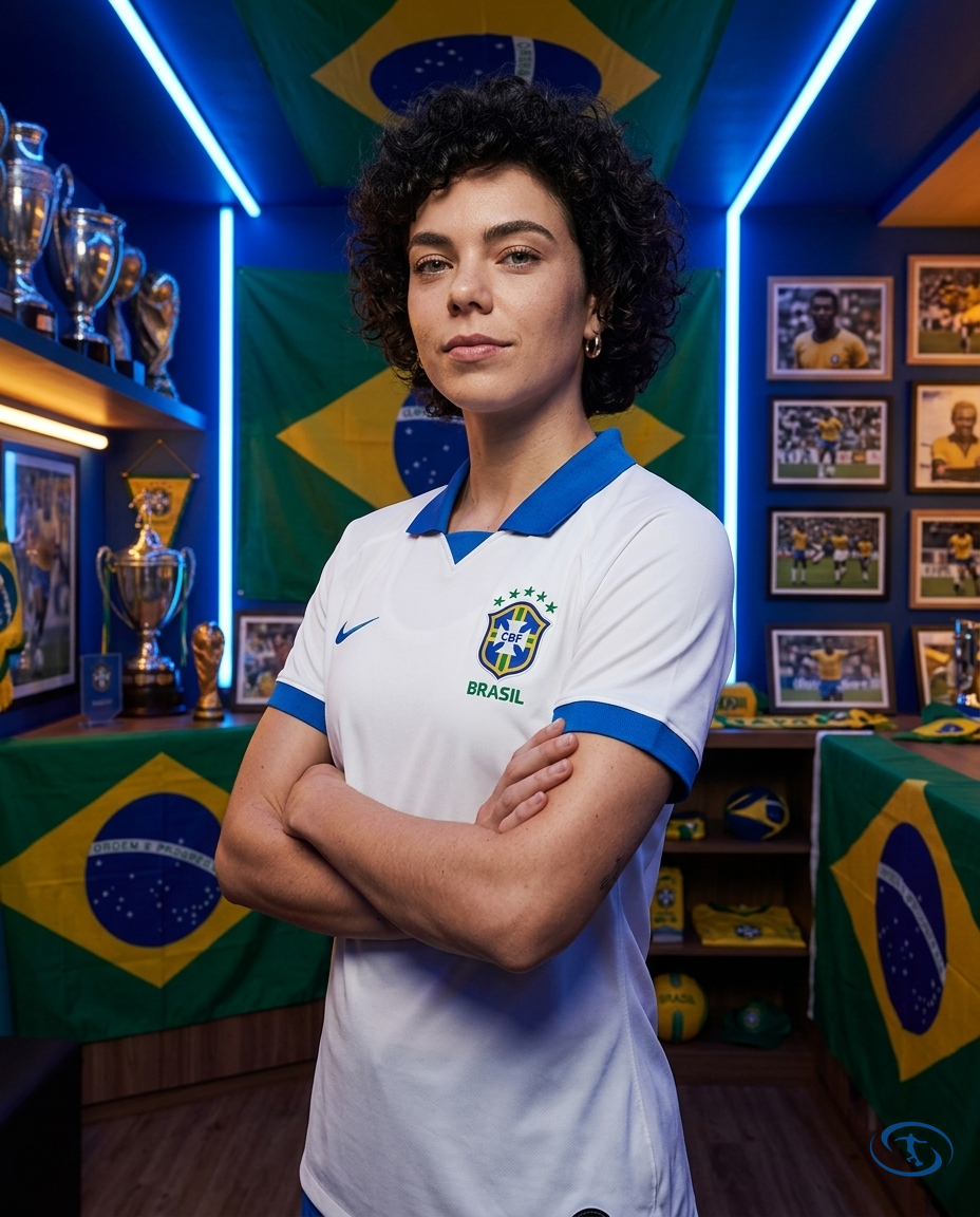 Camisa Seleção Brasileira Copa América 19/20 Torcedor Nike Feminina - Branco - Side View | Sant Sport