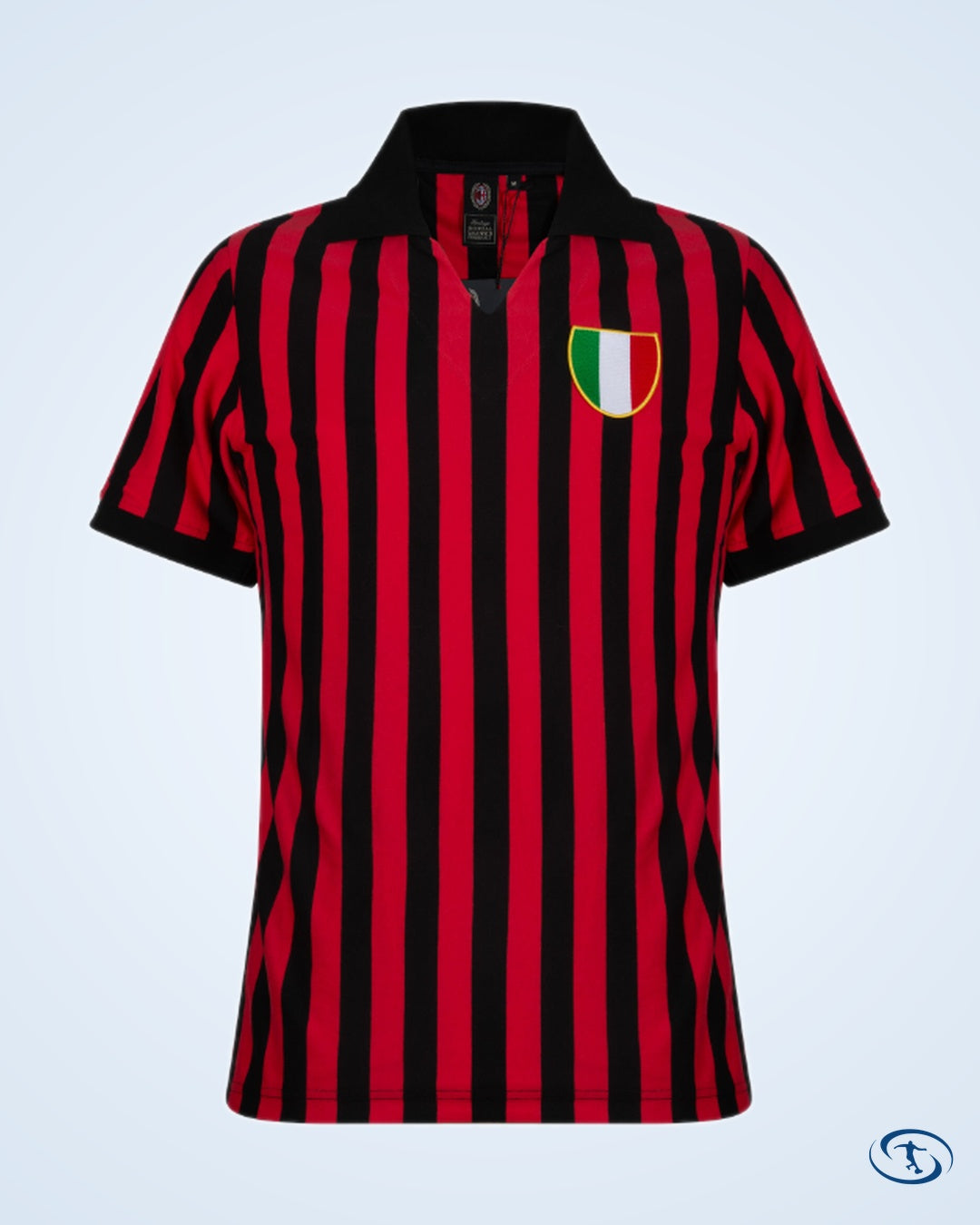 AC Milan Retro Home Rivera 10 Shirt 1963 (Retro Flock Printing) - Men's | Sant Sport
