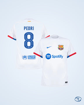 Barcelona Away Pedri 8 KIDS Shirt 2023-2024 (Official Cup Printing) - Kids