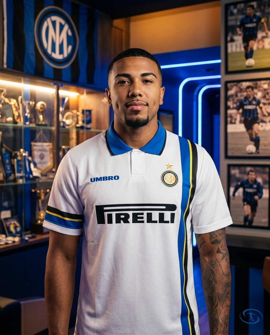 Camisa Inter de Milão 1997/1998 Retrô - Branco - Front View | Sant Sport