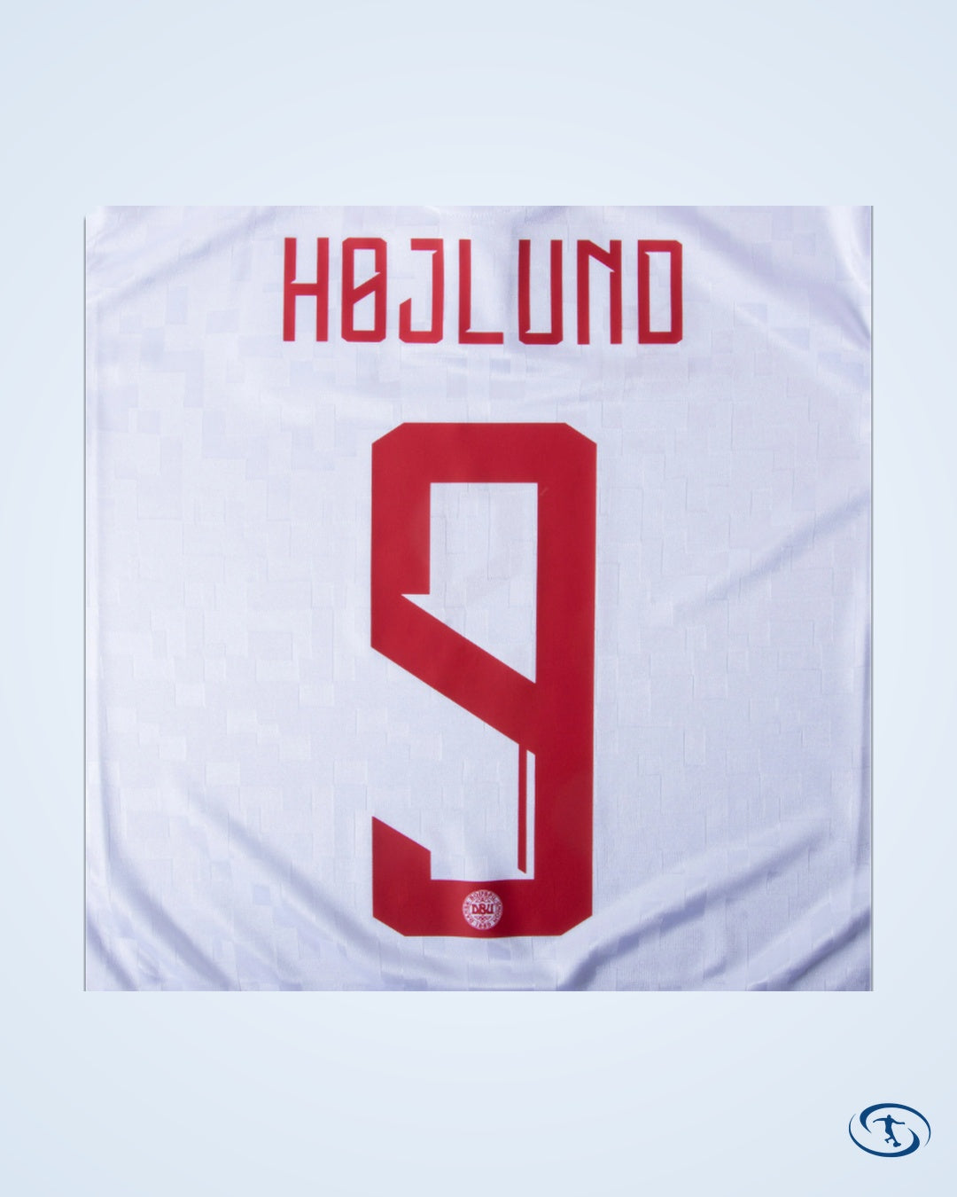 Denmark Away Højlund 9 Shirt 2024-2025 (Official Printing) - Men's