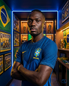 Camisa Seleção Brasileira Retrô 2021 Torcedor Nike Masculina - Azul - Side View | Sant Sport