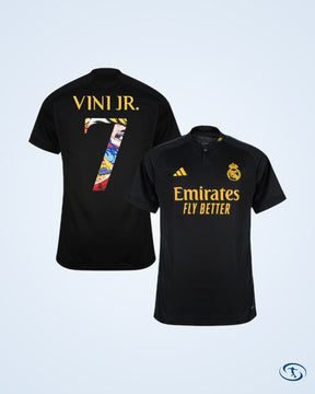 Real Madrid 3rd Vini Jr. 7 Shirt 2023-2024 (Pre-Season Printing) - Size XL - Men's