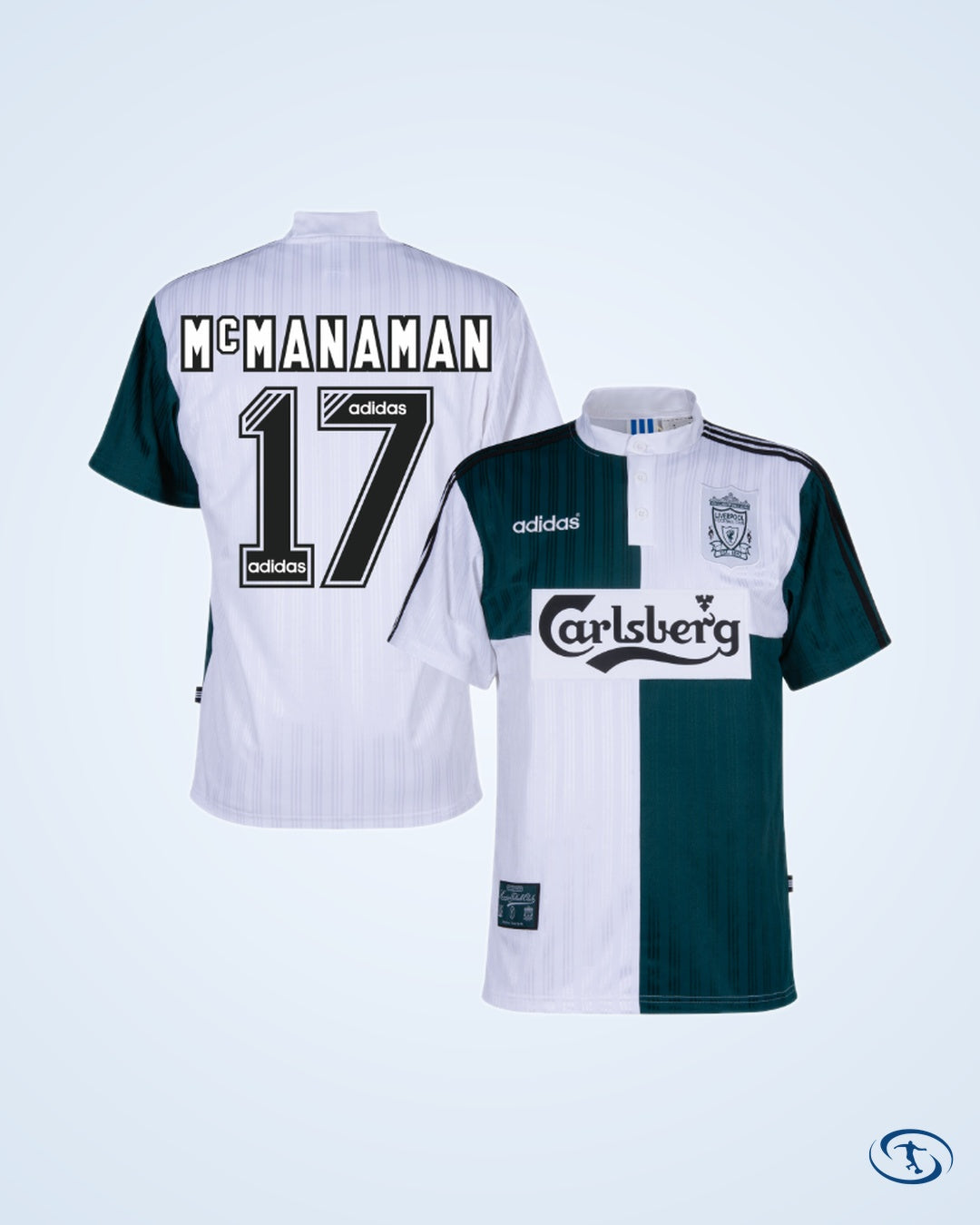 Liverpool Reissue Away 1995-1996 ( Retro Flock Printing)