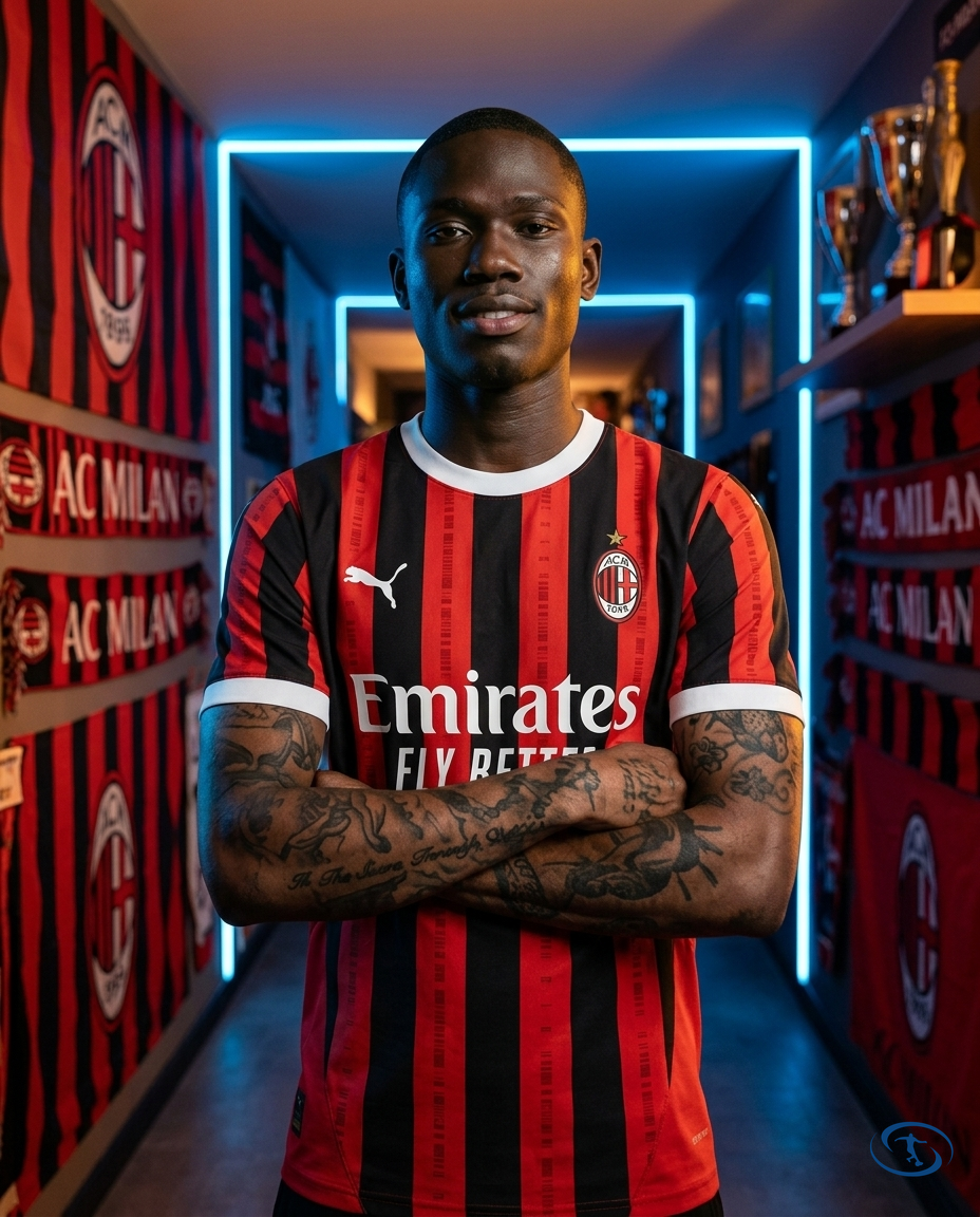Camisa AC Milan Home 2024/25 - Jogador Puma Masculina - Vermelho e Preto - Front View | Sant Sport