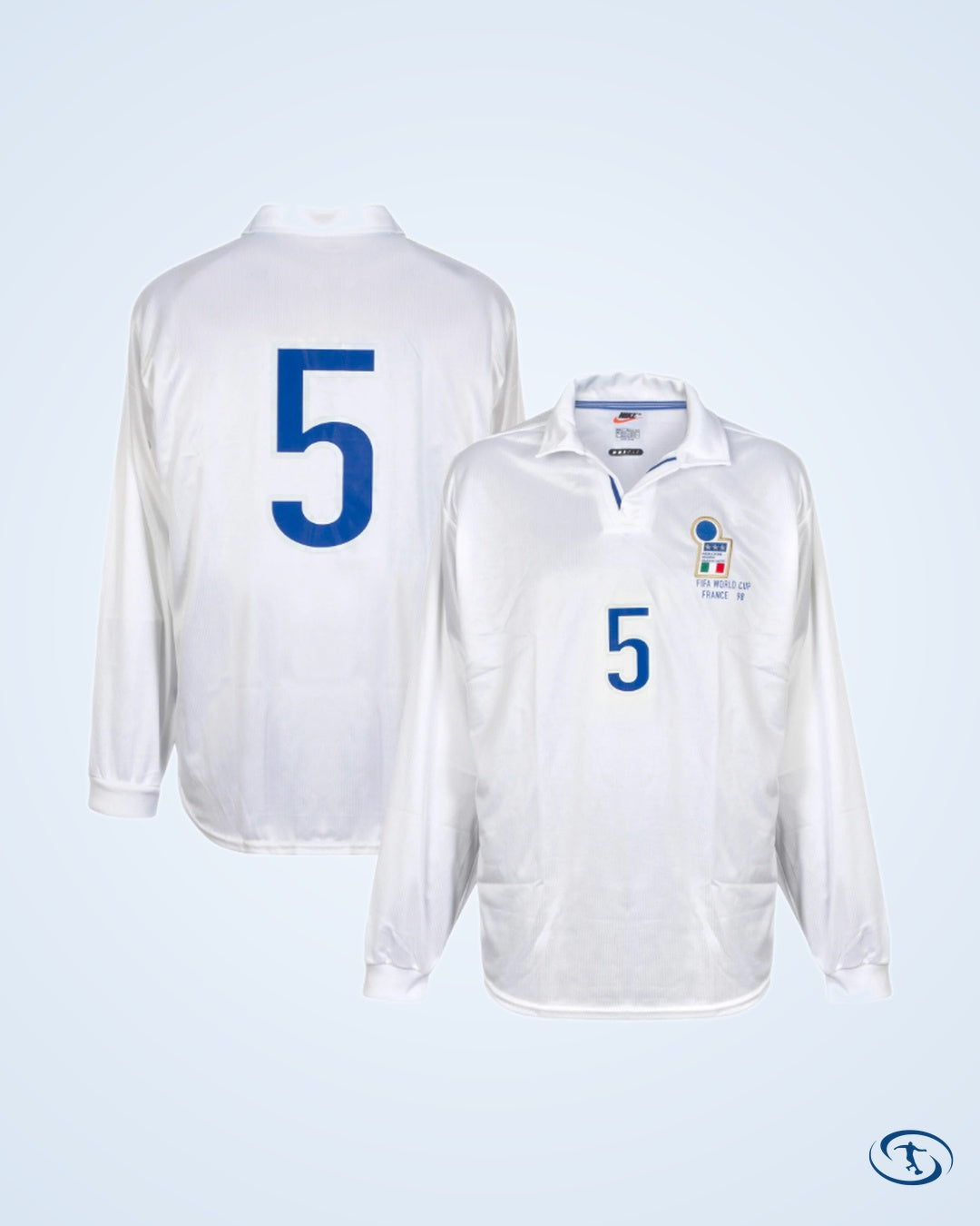 Italy World Cup FIFA 98 Away L/S No.5 Players Shirt - NEW - Size L - Men's
