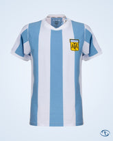 Argentina Home Retro No.10 (Kempes) Shirt 1978 (Retro Flock Printing) - Men's | Sant Sport