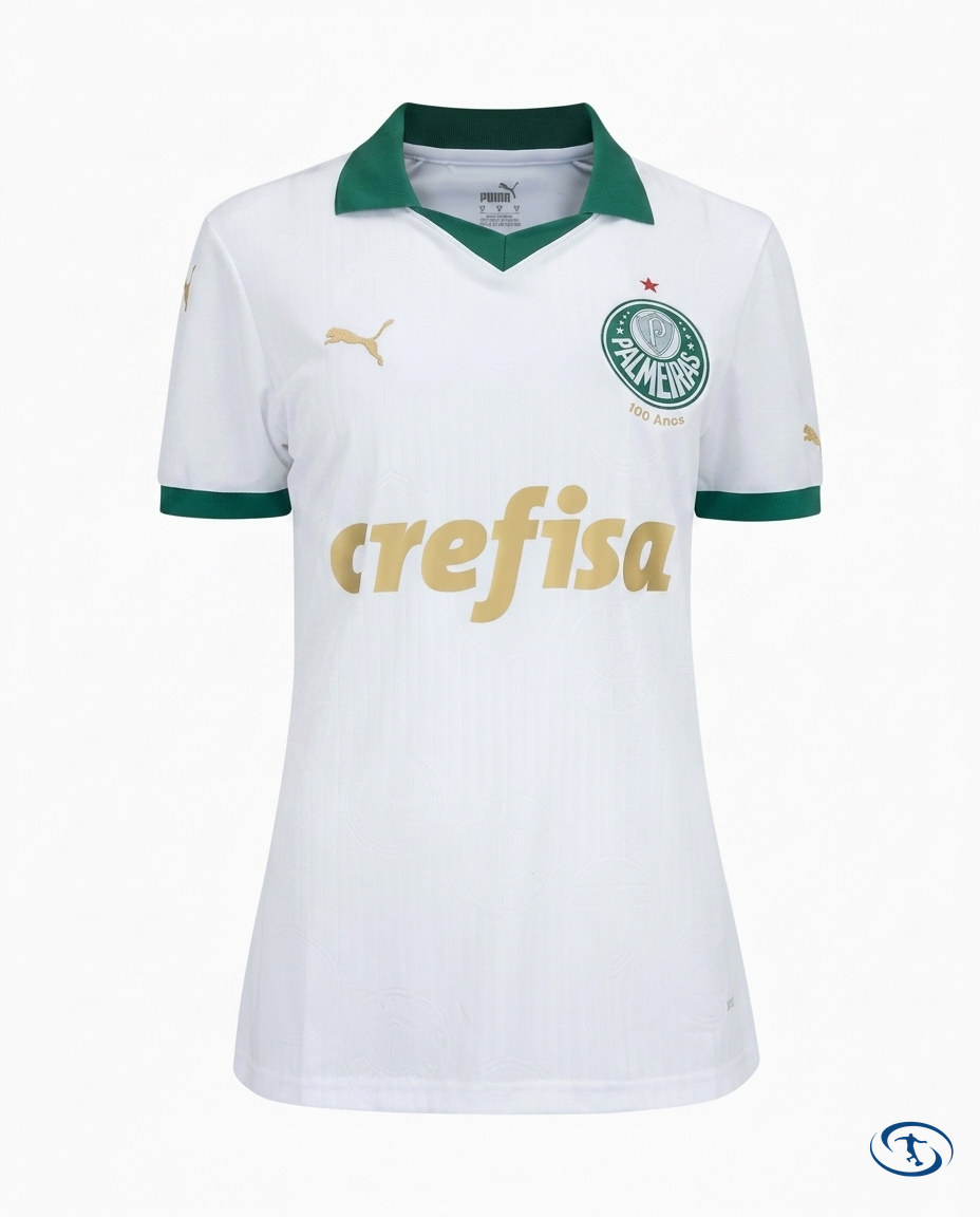 Palmeiras II Jersey Away 2024/25 Puma Women's - White e Dourado - Packshot | Sant Sport