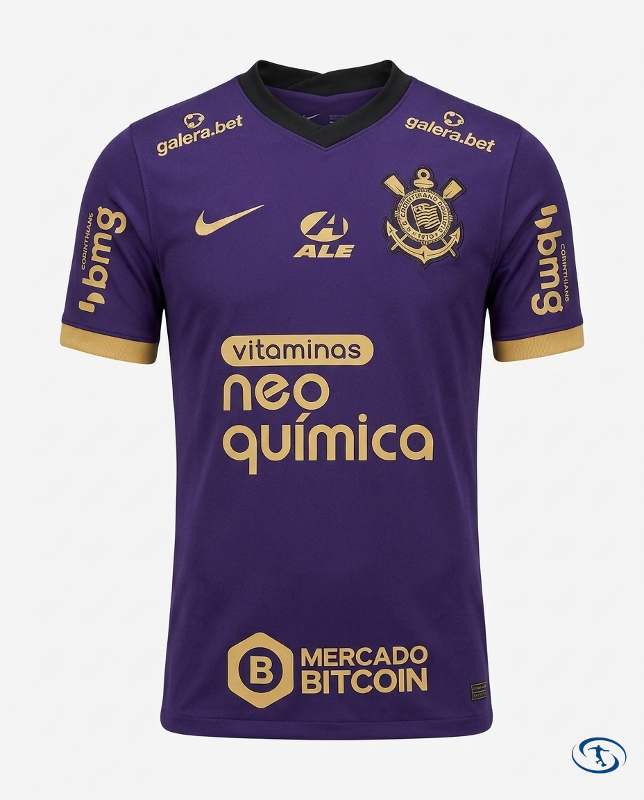 Corinthians Jersey w/ Sponsors 2021/22 Retro Nike Men's - Roxa - Packshot | Sant Sport