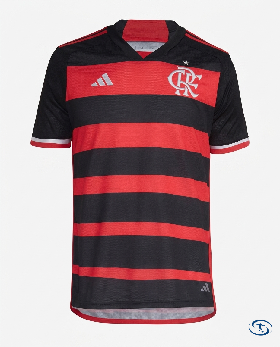 Flamengo Jersey Home 2024/25 Adidas Men's - Red & Black - Packshot | Sant Sport