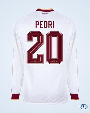 Spain Authentic Away L/S Pedri 20 Shirt 2026-2027 (Official Printing) - Men's