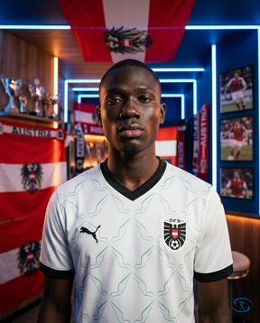 Camisa Áustria Away Eurocopa 24/25 - Torcedor Puma Masculino - Branco - Badge Close-Up | Sant Sport