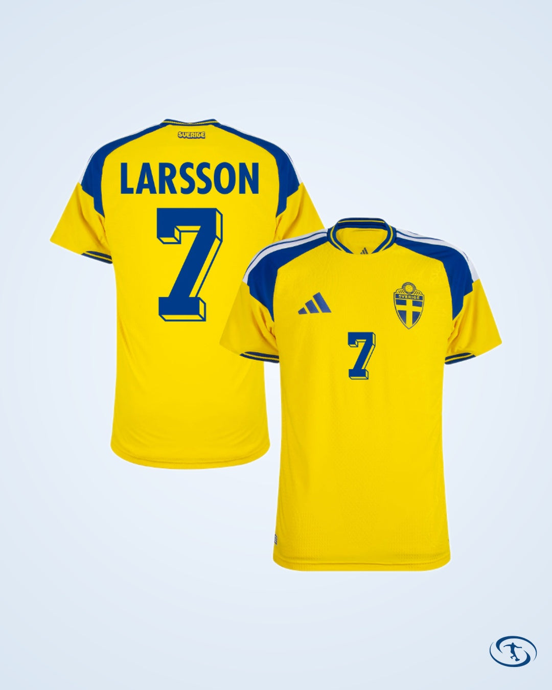 Sweden Authentic Home Larsson 7 Shirt 2026-2027 (Legend Printing) - Men's