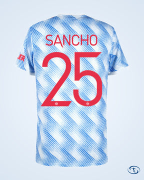 Man Utd Away Sancho 25 Shirt 2021-2022 (Cup Printing) - Men's