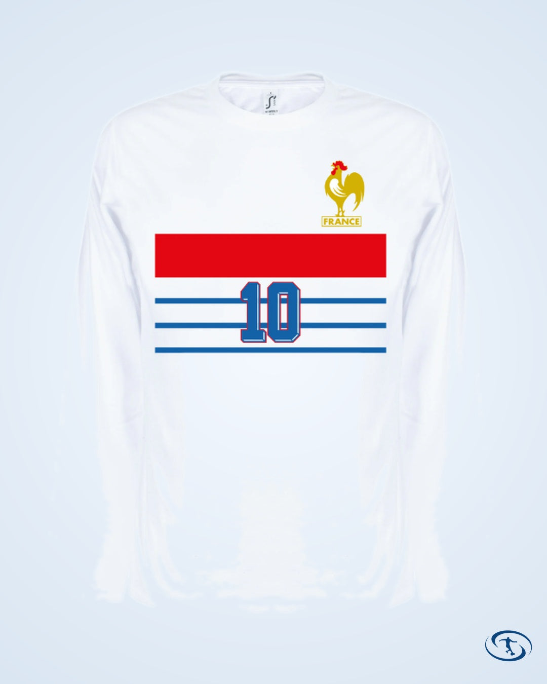 France 1998 Zidane 10 Retro L/S T-shirt - White - Men's | Sant Sport