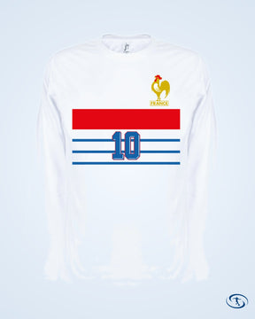 France 1998 Zidane 10 Retro L/S T-shirt - White - Men's | Sant Sport