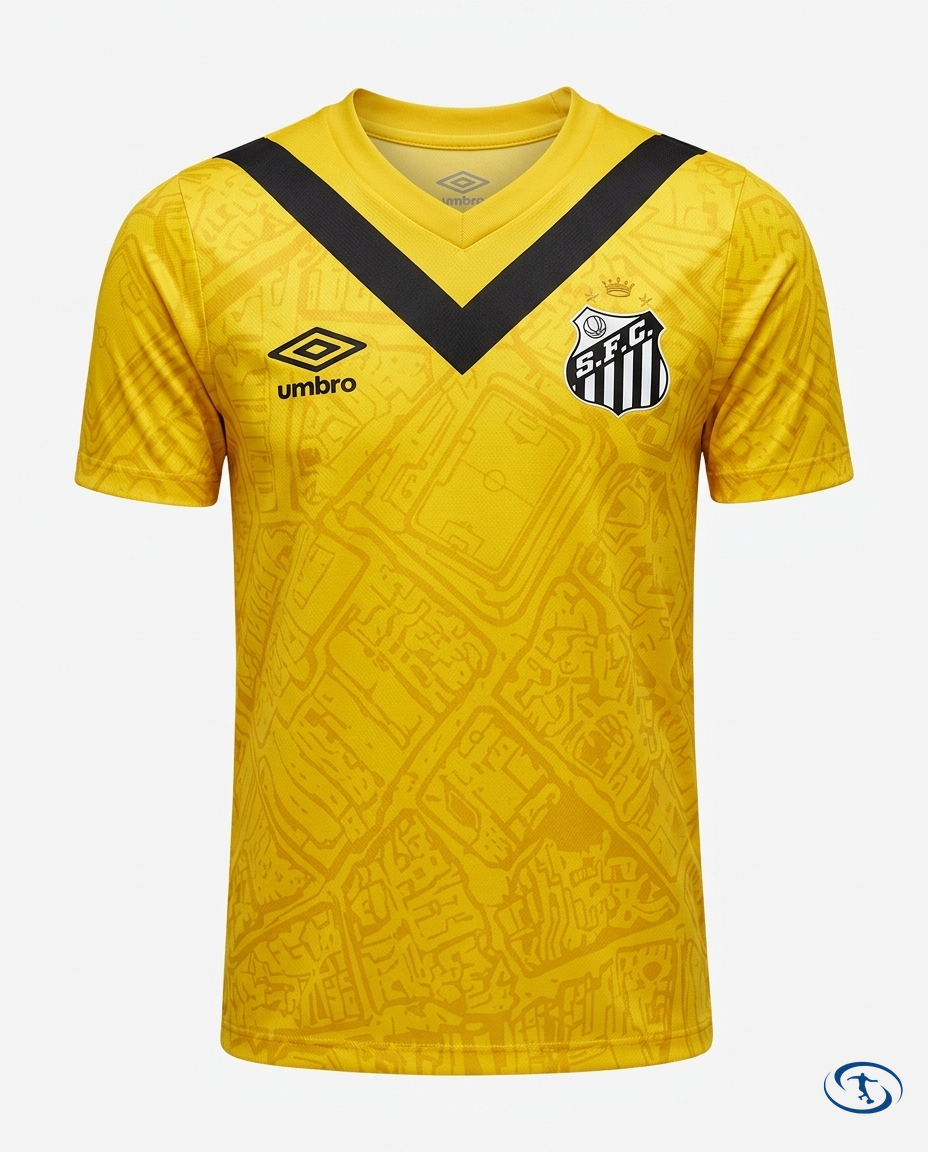 Santos Kids Kit Third 2024/25 - Umbro - Yellow - Packshot | Sant Sport