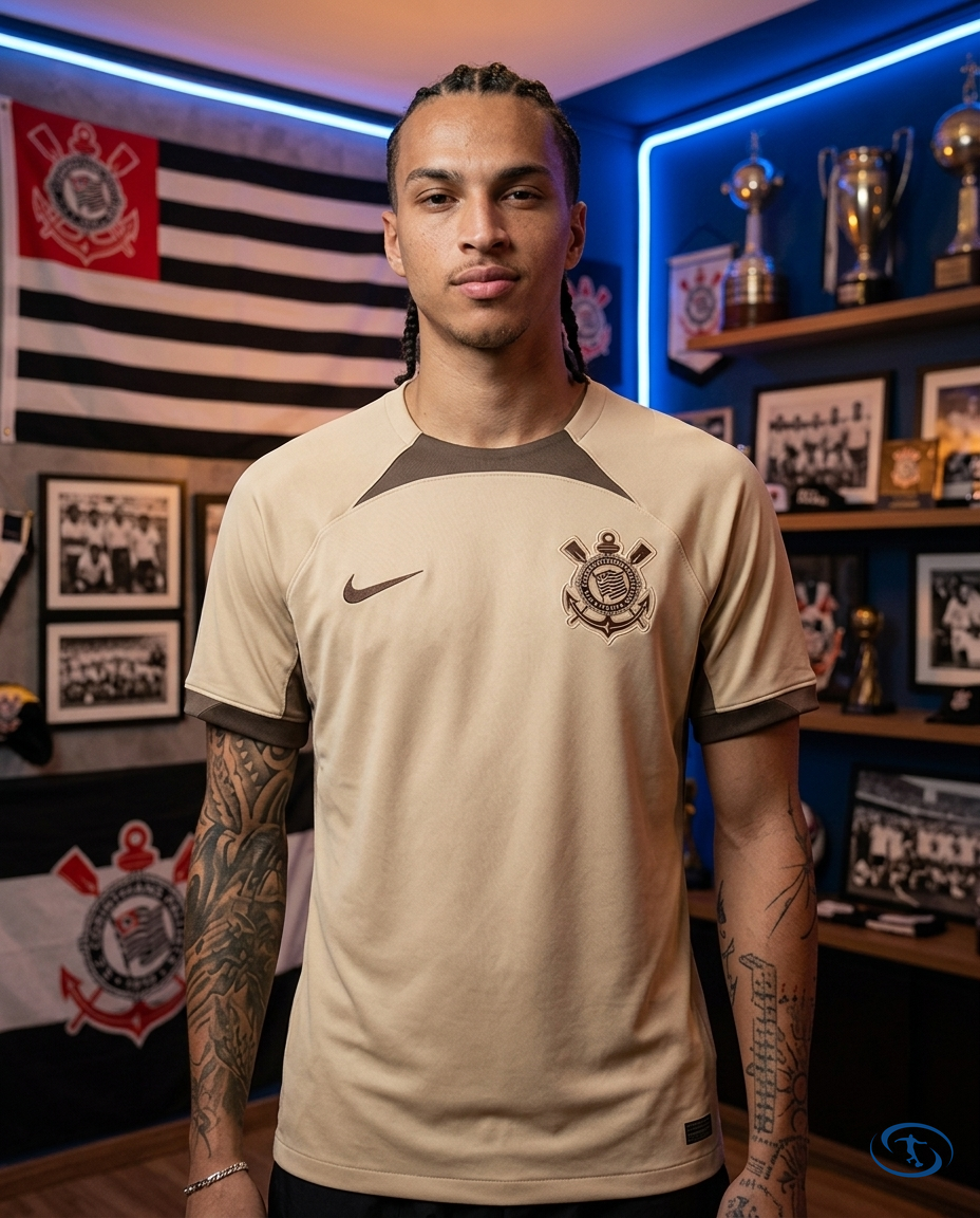 Corinthians Jersey Training 24/25 - Nike Men's - Beige - Front View | Sant Sport