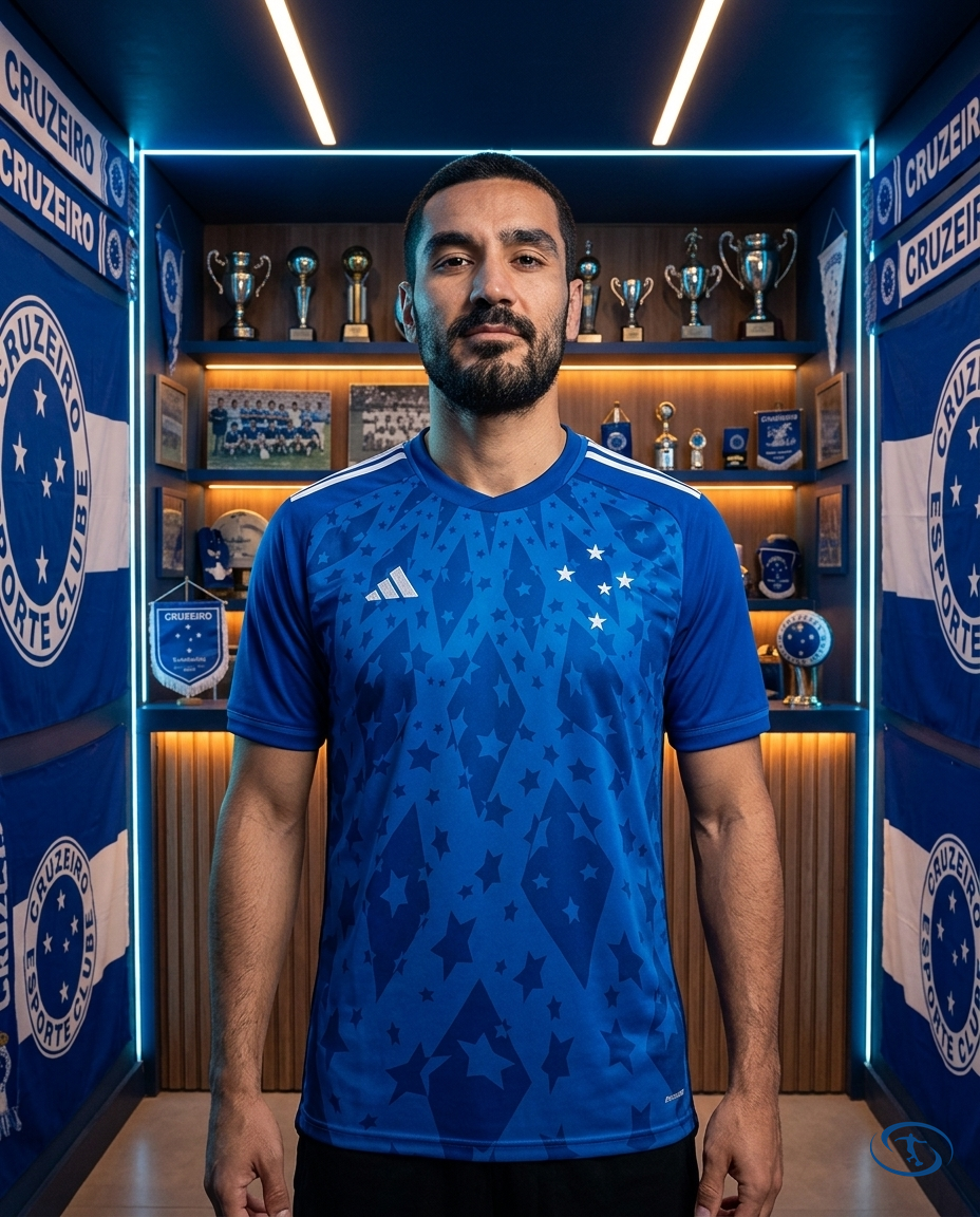 Camisa Cruzeiro Home 2024/25 - Torcedor Adidas Masculino - Azul - Front View | Sant Sport