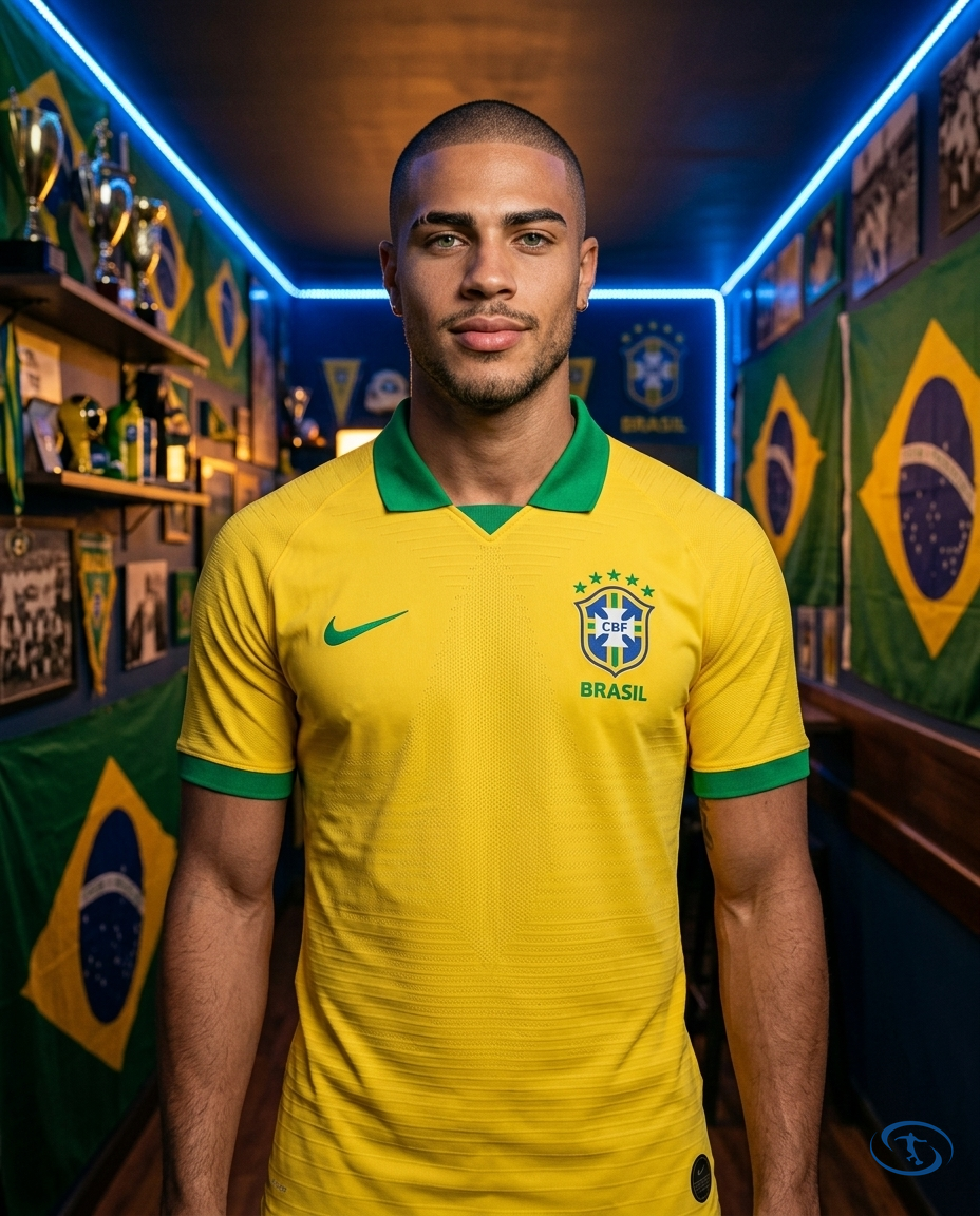 Camisa Seleção Brasileira Retrô 2019 Torcedor Nike Masculina - Amarelo - Front View | Sant Sport