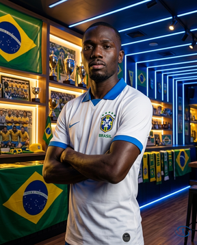 Camisa Seleção Brasileira Copa América 19/20 Torcedor Nike Masculina - Branco - Side View | Sant Sport