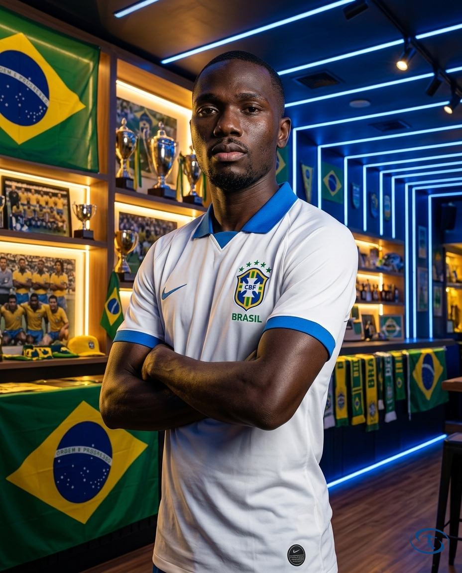 Camisa Seleção Brasileira Copa América 19/20 Torcedor Nike Masculina - Branco - Side View | Sant Sport