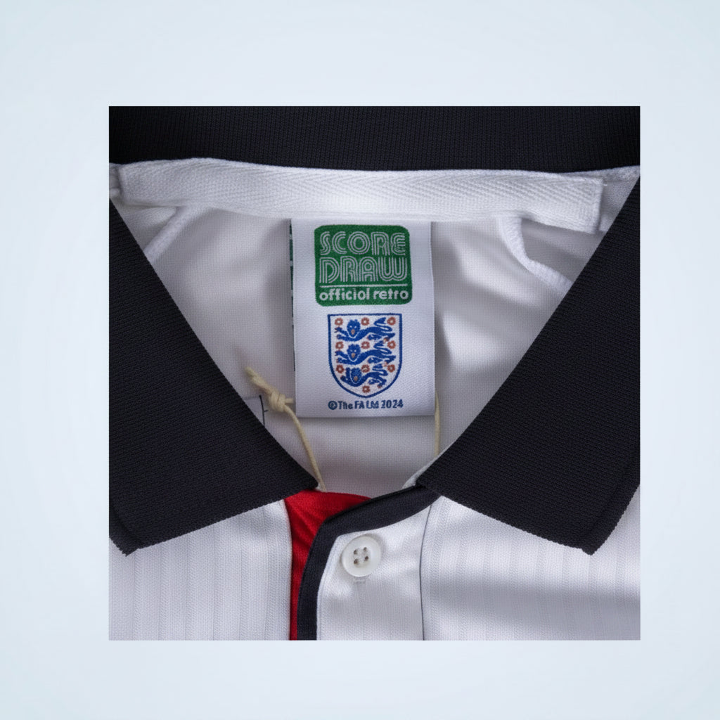 Score Draw England Home Retro Shirt World Cup Finals 1998 - Men's | Sant Sport