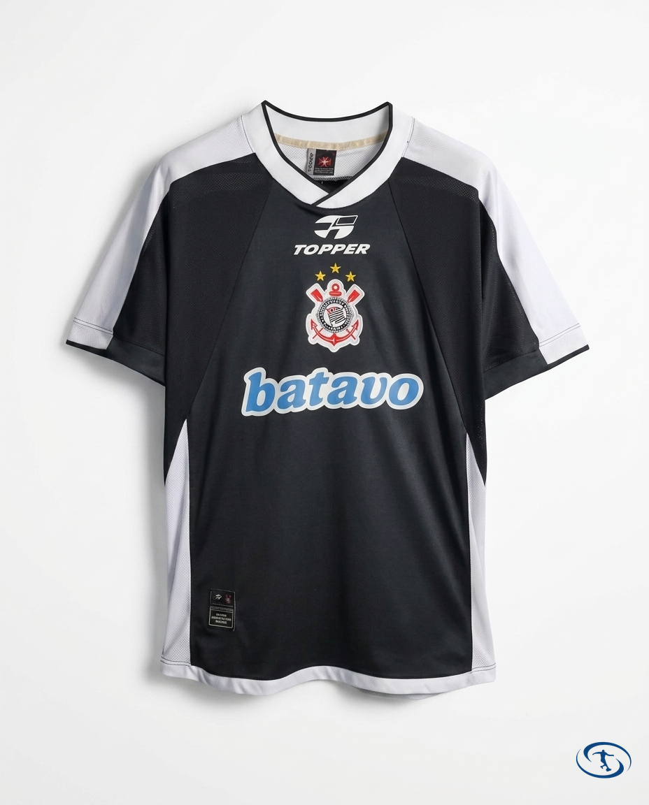 Corinthians Mundial Jersey Retro 2000 Men's - Black - Packshot | Sant Sport
