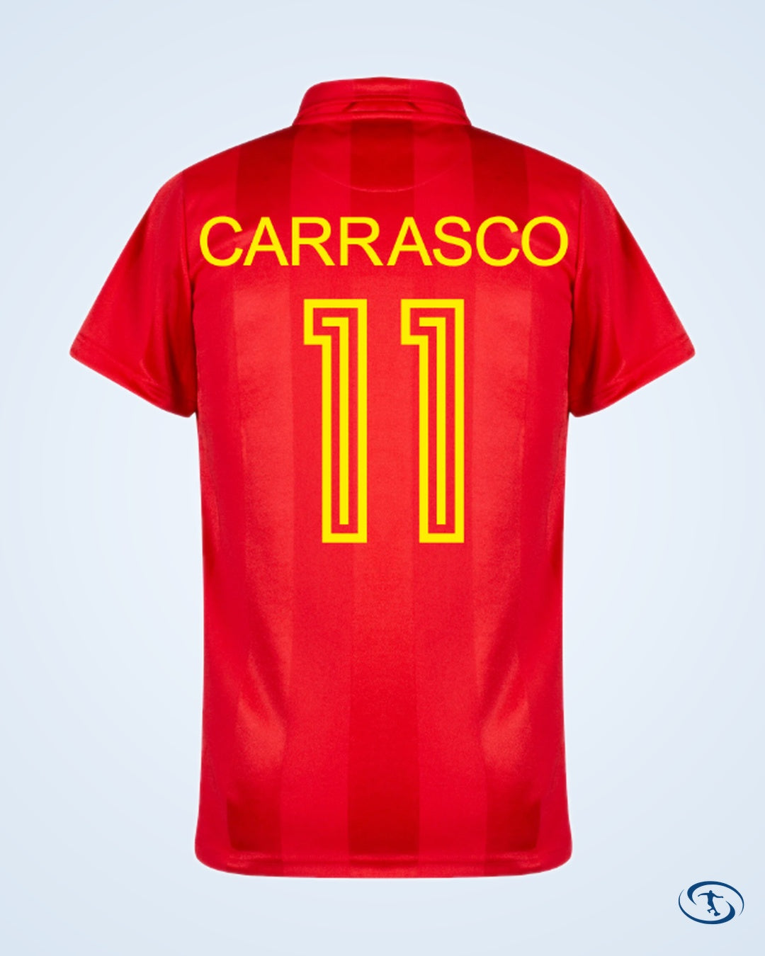 Spain Home Carrasco 11 Retro Shirt Euro 1984 (Retro Flock Printing) - Men's