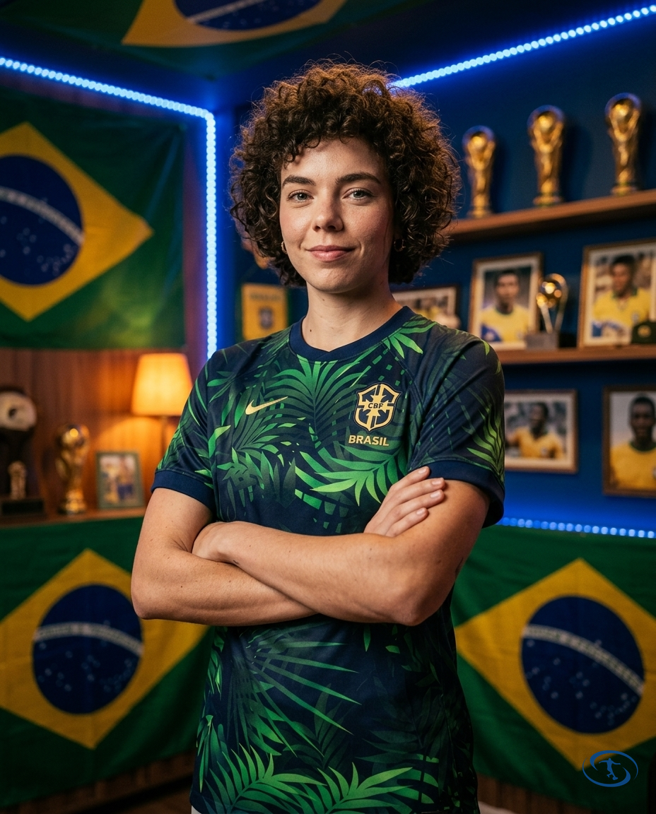 Blusão Nike Brasil Essential Feminino - Side View | Sant Sport