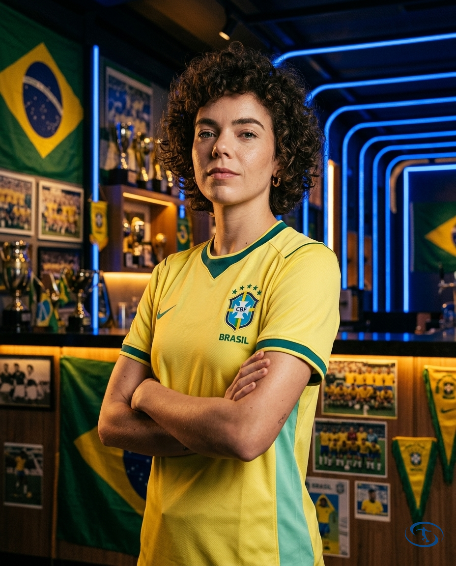 Camisa Brasil Home I 2026/27 Torcedor Nike Feminina - Amarelo - Side View | Sant Sport