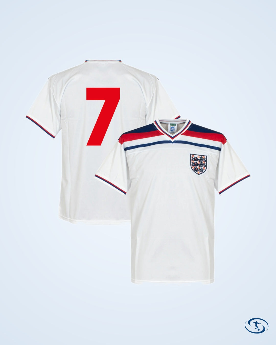 Score Draw England Home Retro Shirt World Cup 1982 (Retro Flock Printing) - Men's