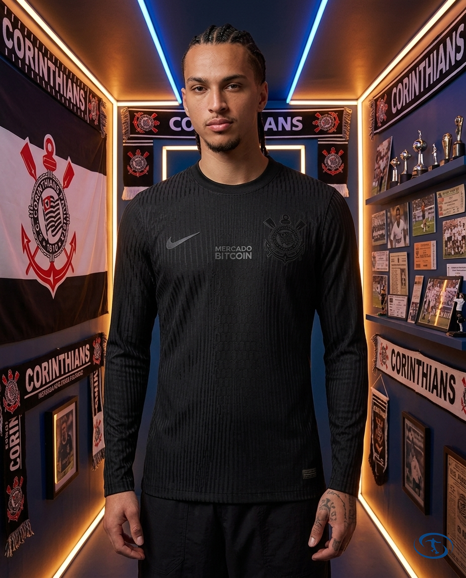 Camisa Timão Away 2024/25 Jogador Nike Masculino - Manga Longa - Front View | Sant Sport