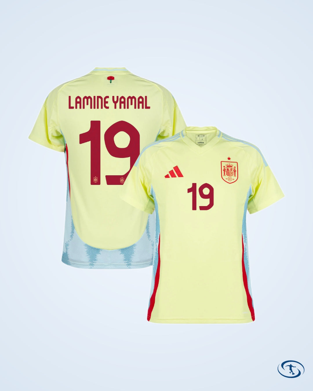 Spain Away Player Number Shirt 2024-2025 Fan Version (Official Printing)
