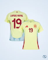 Spain Away Player Number Shirt 2024-2025 Fan Version (Official Printing)