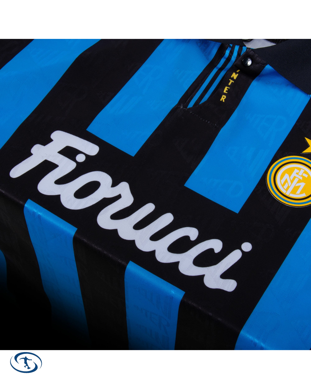 Inter Milan Home No.10 (Bergkamp) Retro Shirt 1993-1994 (Retro Flock Printing) - Men's