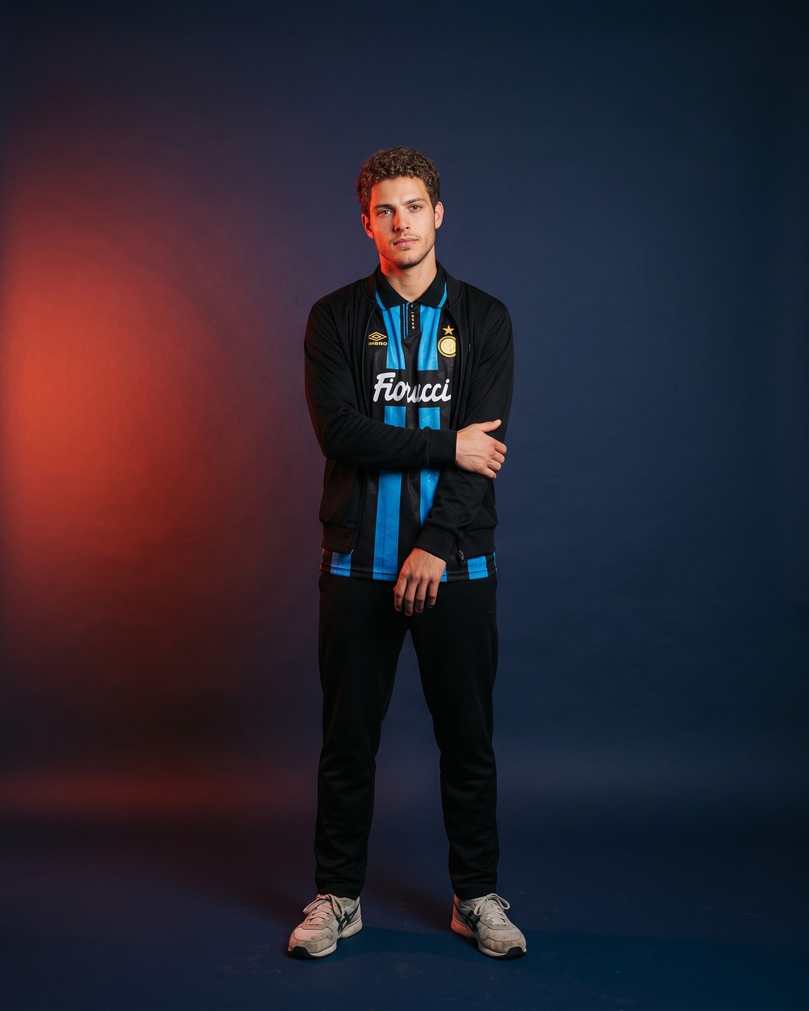 Inter Milan Home No.10 (Bergkamp) Retro Shirt 1993-1994 (Retro Flock Printing) - Men's