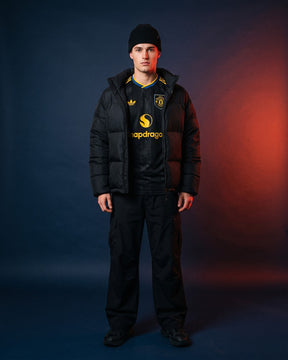 Man Utd L/S 3rd Cantona 7 Shirt 2025-2026 (Retro Flock Printing) - Men's