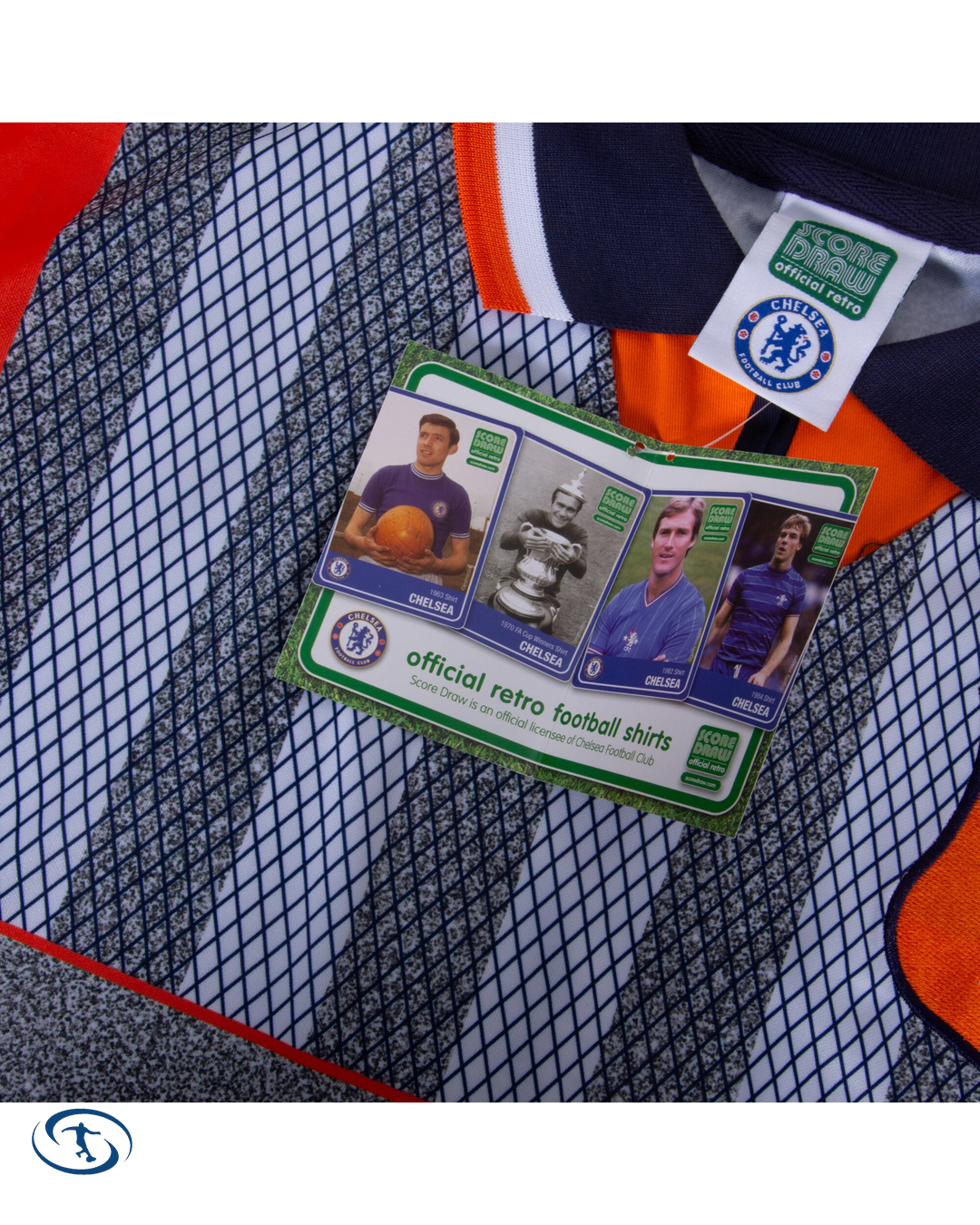 Score Draw Chelsea Retro Away Shirt 1994-1996 (Retro Flex Printing)