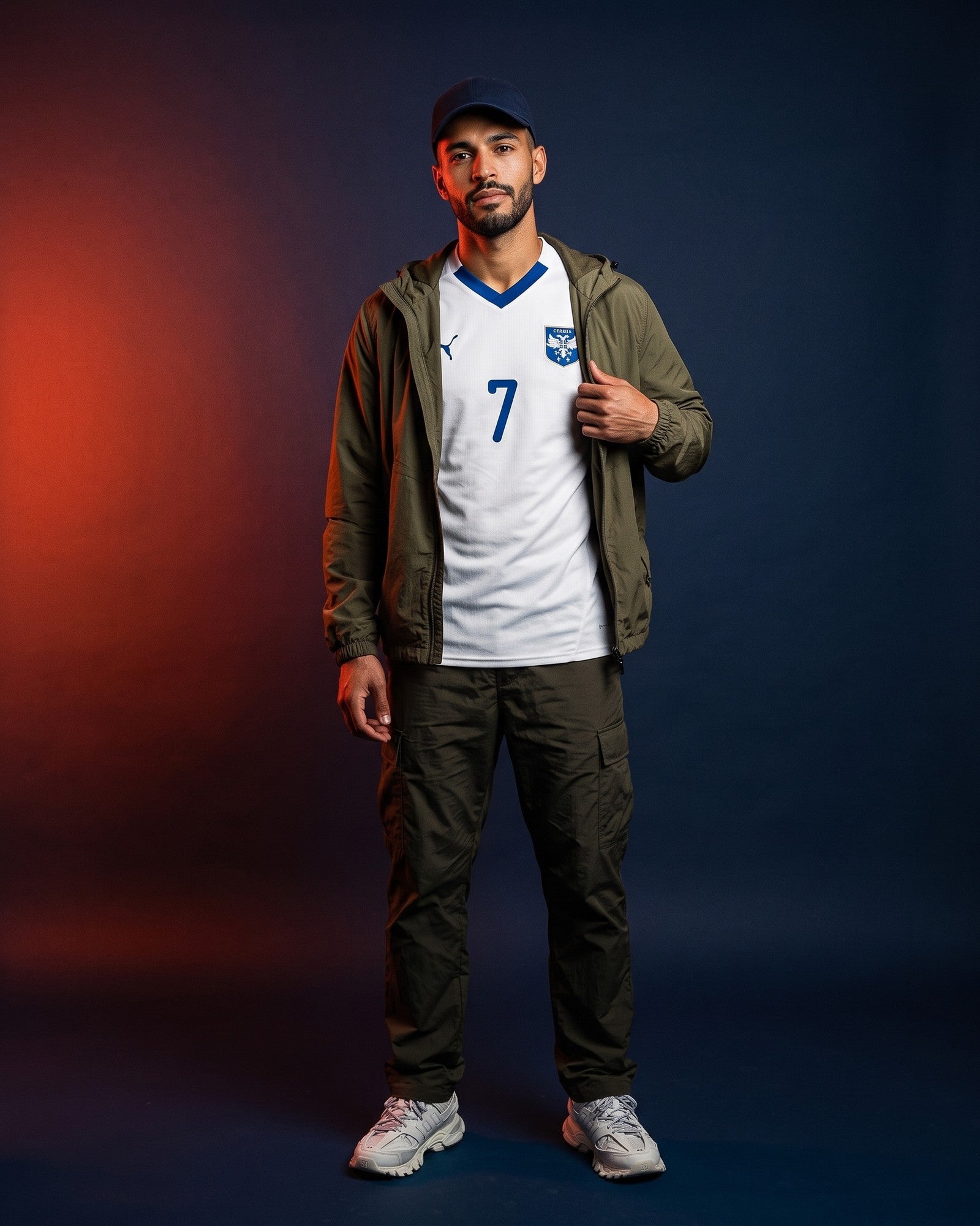 Serbia Away Vlahović 7 Shirt 2024-2025 - Men's